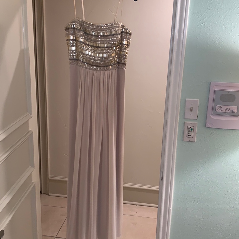 Aidan by Aidan Mattox beaded chiffon gown